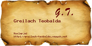 Greilach Teobalda névjegykártya